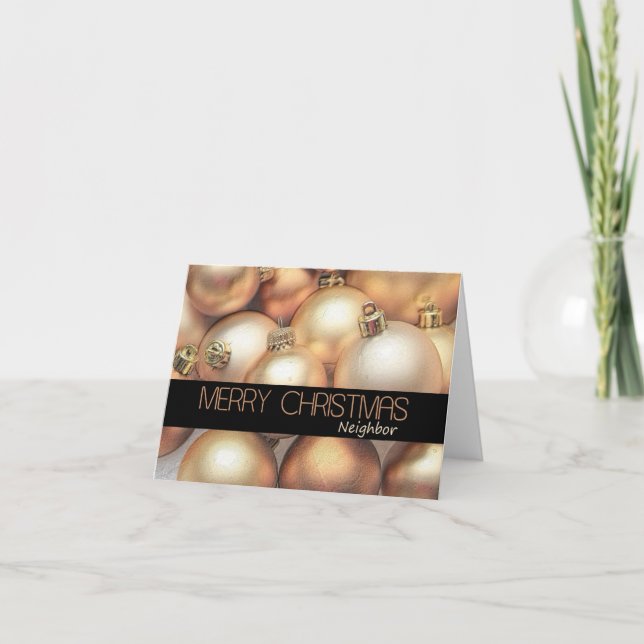 Carte de Noël Joyeux Voisin (Devant)