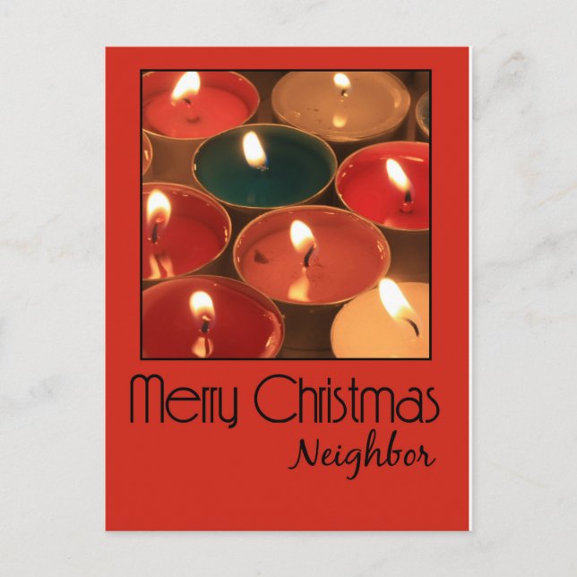 Carte de Noël Joyeux Voisin (Devant)