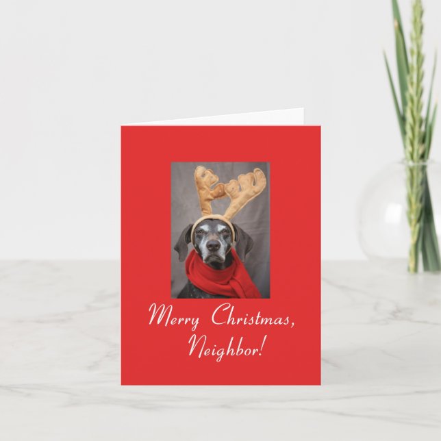 Carte de Noël Joyeux Voisin (Devant)