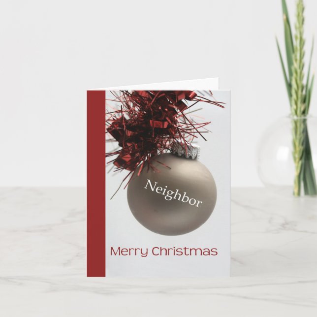 Carte de Noël Joyeux Voisin (Devant)