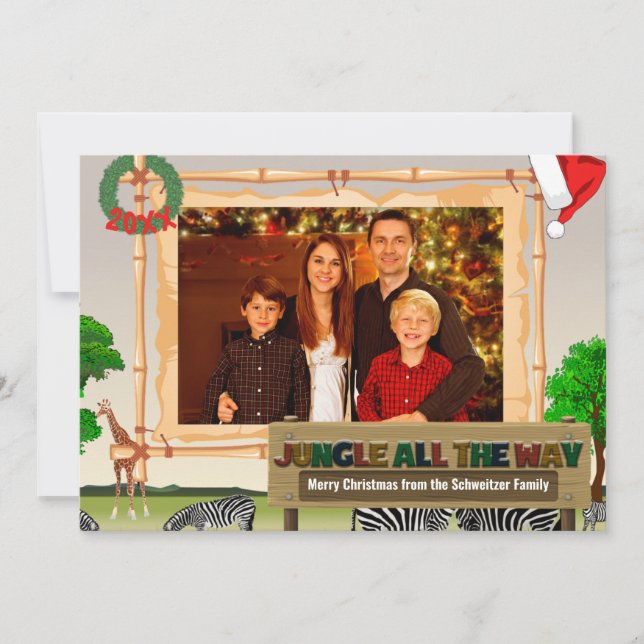 Carte de Noël Jungle (Devant)