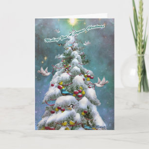 Carte de Noël "Juste pour les oiseaux"