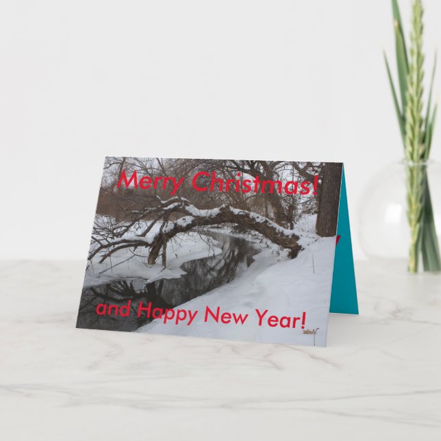 Carte de Noël Kansas Snowy Creek (Devant)