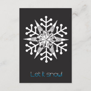 Carte de Noël Kayak "Laissons la neige !"invitatio