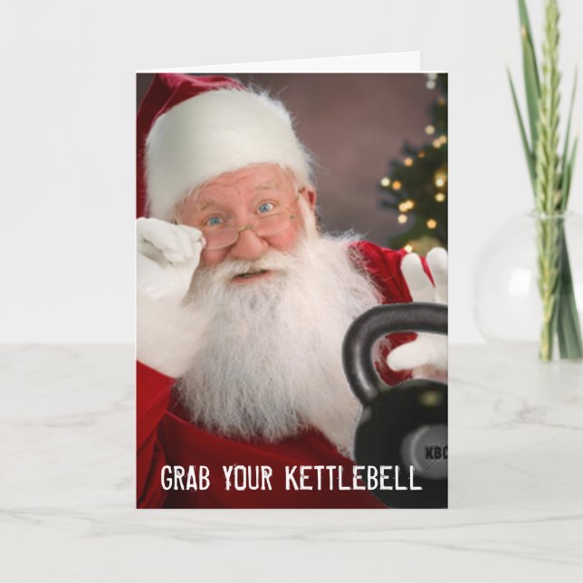 Carte de Noël Kettlebell (Devant)