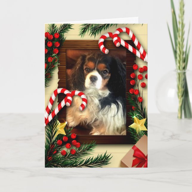 Carte de Noël King Charles Spaniel mignonne (Devant)