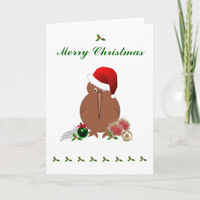 CARTE DE NOËL KIWI (Devant)