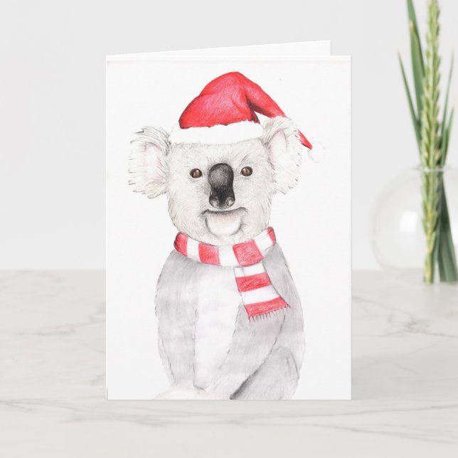 Carte de Noël Koala (Devant)