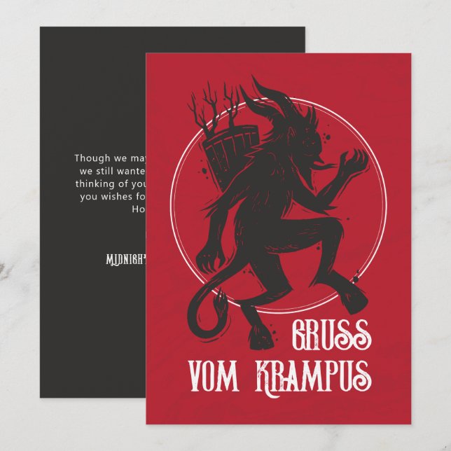 Carte de Noël Krampus Gruss Vom Krampus (Devant / Derrière)