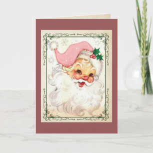 Carte de Noël Kringle rose