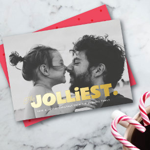 Carte de Noël la plus belle photo de Foil