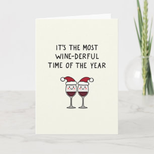Carte de Noël la Plus Merveilleuse avec du Vin