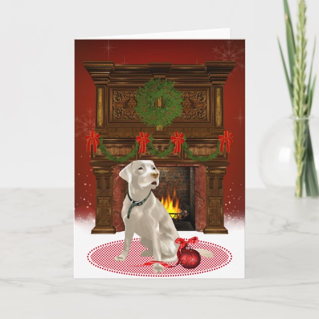 Carte de Noël Labrador (Devant)