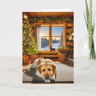 Carte de Noël Labrador Retriever