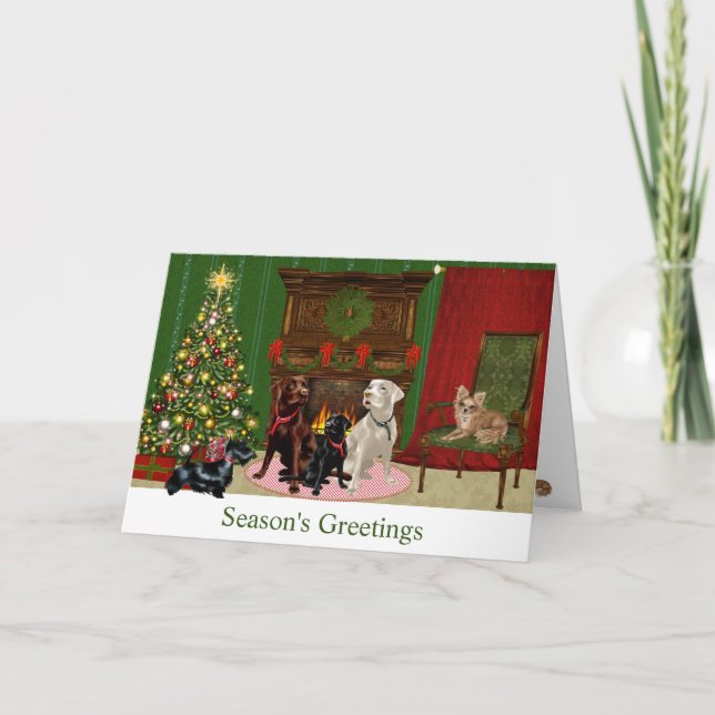 Carte de Noël Labrador Retriever (Devant)
