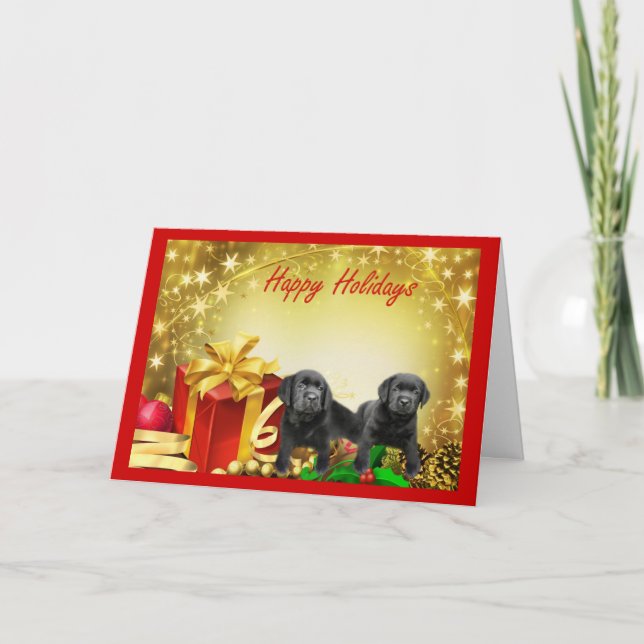 Carte de Noël Labrador Retriever 5 (Devant)