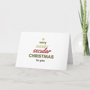 Carte de Noël laïque pour des athées/non-Chrétiens