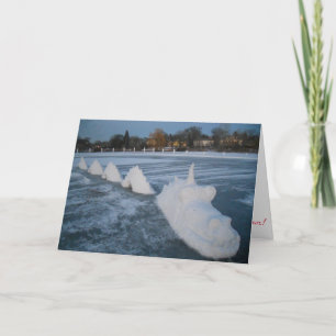 Carte de Noël "Lake of the Isles Chinese Snow Drag