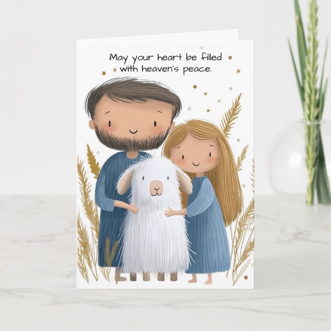 Carte de Noël "L'amour d'un berger" (Devant)