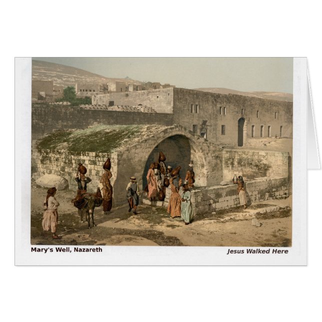 Carte de Noël Le puits de Marie - Terre Sainte Pho (Devant horizontal)