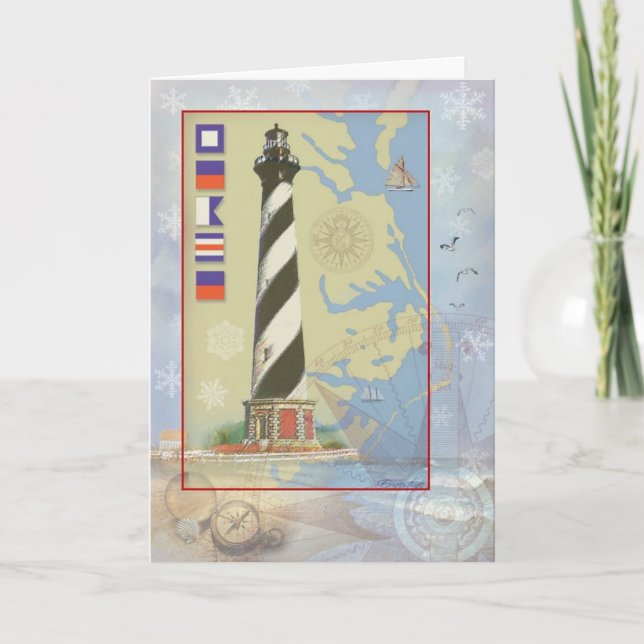 Carte de Noël légère Cape Hatteras (Devant)