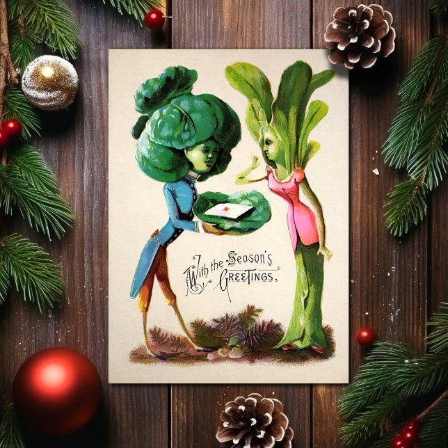 Carte de Noël Légume vintage (Créateur téléchargé)