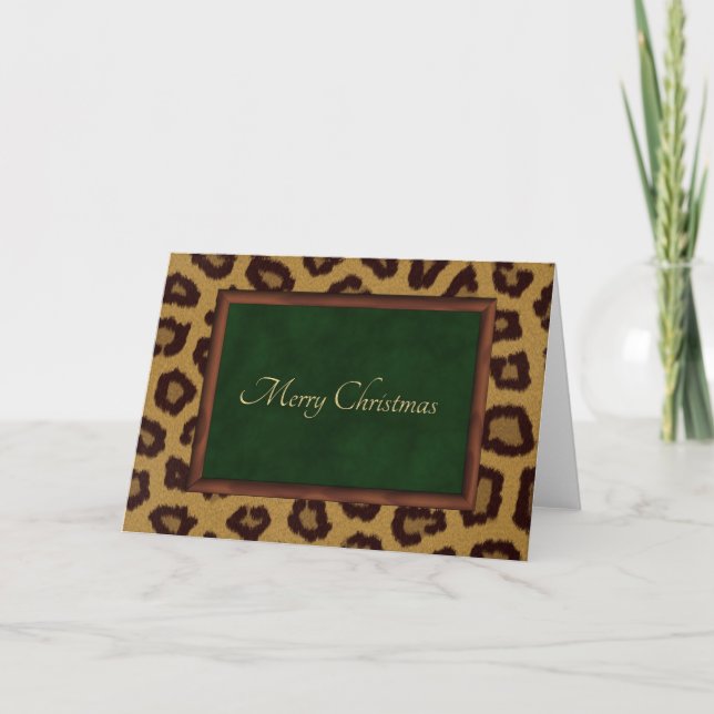 Carte de Noël Leopard Fancy (Devant)
