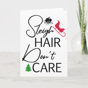 Carte de Noël "Les cheveux en suspension s'en fich