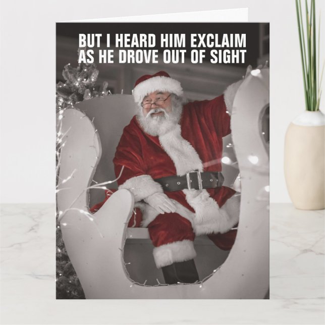 CARTE DE NOËL LET'S GO BRANDON PÈRE NOËL (Devant)
