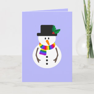 Carte de Noël LGBT+ Pride Snowman