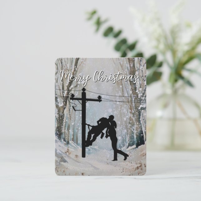 Carte de Noël Lineman (Debout devant)