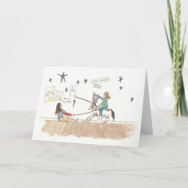Carte de Noël Little Donkey (Devant)