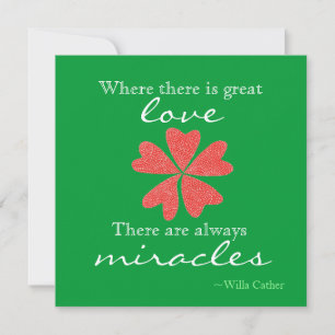 Carte de Noël Love & Miracles