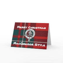 Carte de Noël MacGregor Tartan