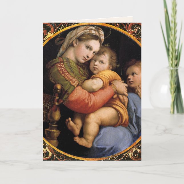 Carte de Noël Madonna della sedia (Devant)