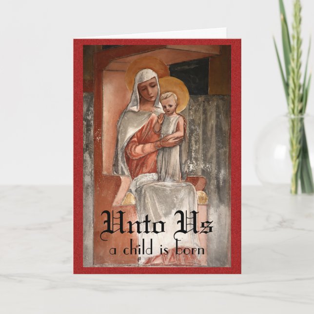 Carte de Noël Madonna et Child Jesus (Devant)