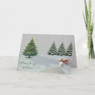 Carte de Noël magique Westie