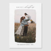 Carte de Noël magnétique photo verticale calligrap