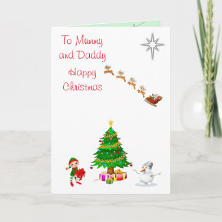 Carte de Noël maman et papa