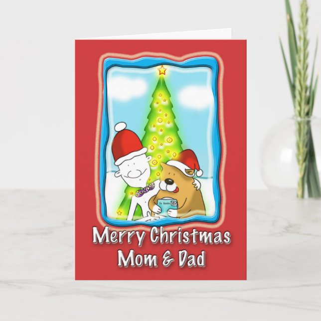 carte de Noël maman et papa (Devant)