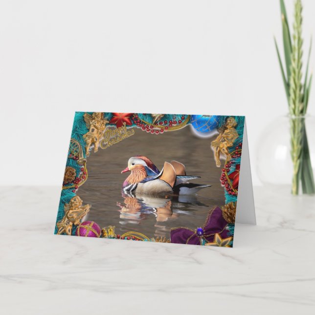 Carte de Noël Mandarin Duck (Devant)