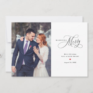 Carte de Noël Marié et Joyeux marié