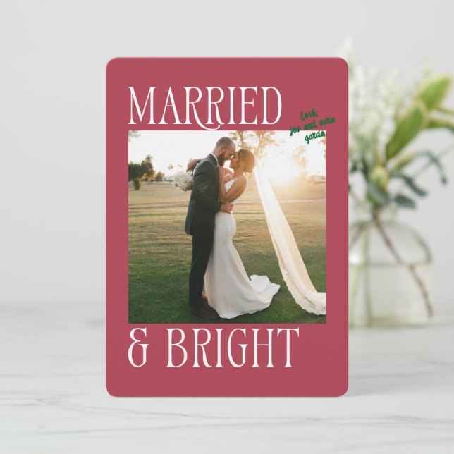 Carte de Noël Mariée (Debout devant)