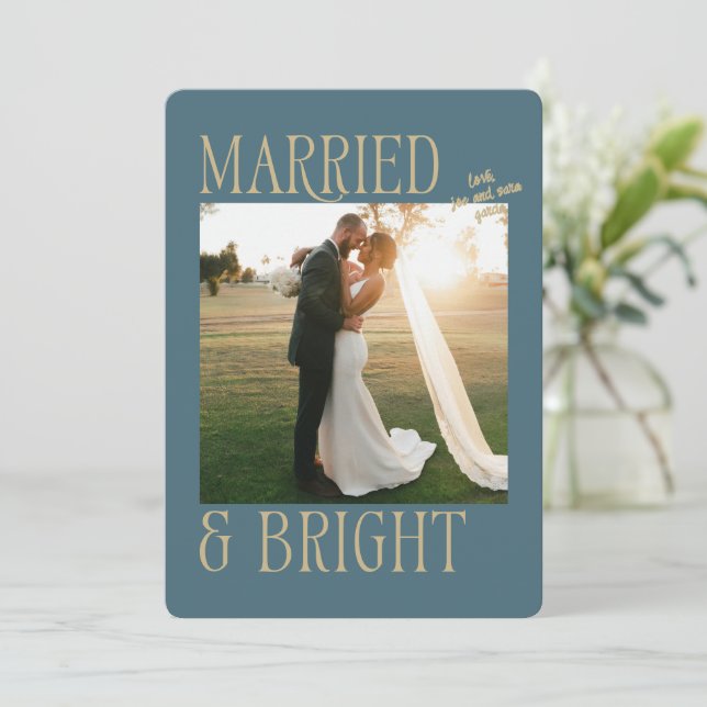 Carte de Noël Mariée (Debout devant)