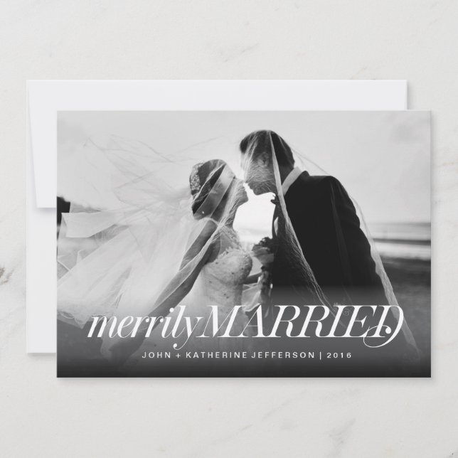 Carte de Noël mariée mariée mariée (Devant)