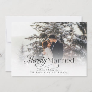 Carte de Noël mariée par un Mariage marié
