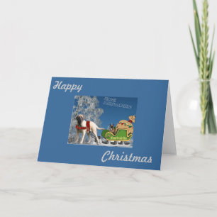 Carte de Noël Mastiff et Bouledogue Français