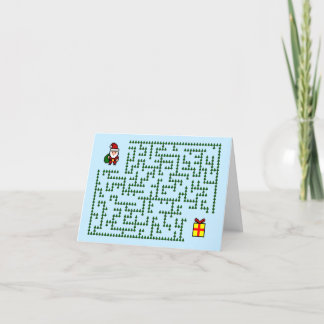 Carte de Noël Maze pour enfants