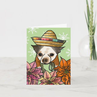 Carte de Noël, mélange Chihuahua