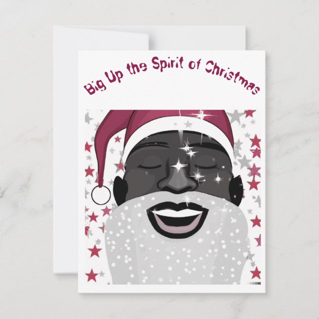 Carte de Noël Melanin Père Noël (Devant)